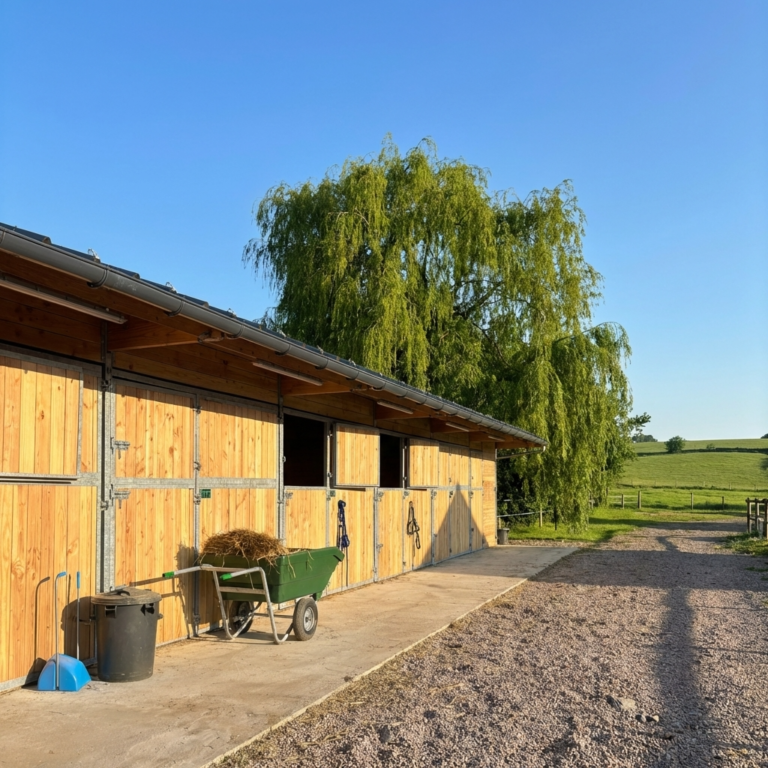 Horse Stables with Full-Width Openings