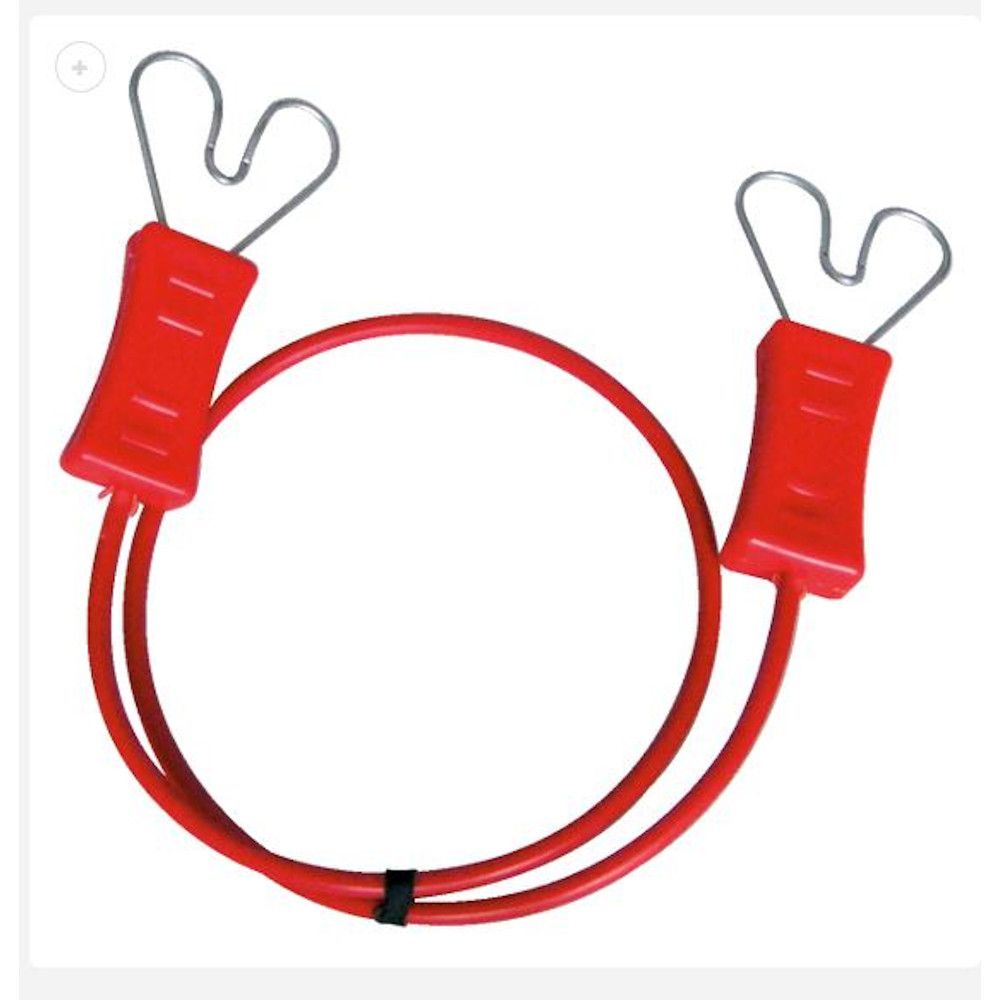 Double-core electric fence connection lead.