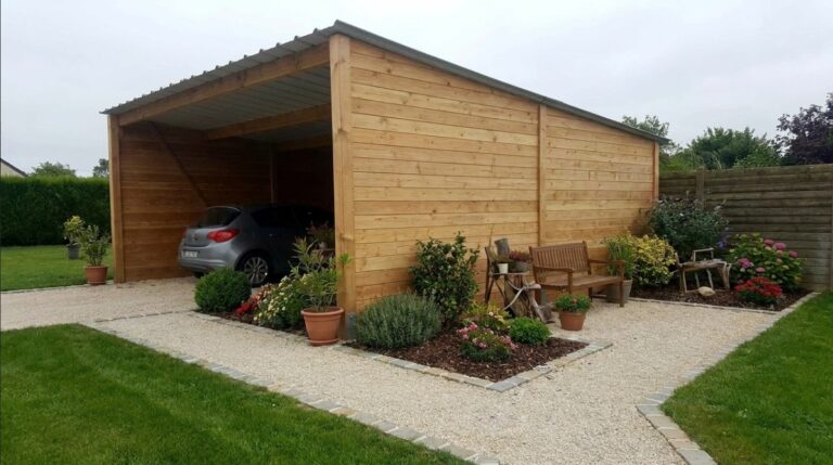 Carport en bois douglas pour voiture