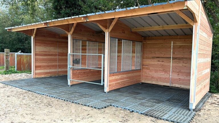 Stabilisation Slabs Installed in a Horse Shelter