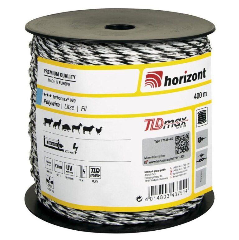TURBOMAX W9 Electric Fence Wire for Horse Fencing