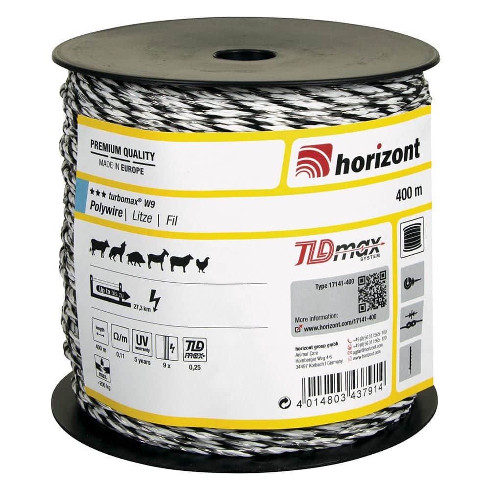 TURBOMAX W9 Electric Fence Wire for Horse Fencing