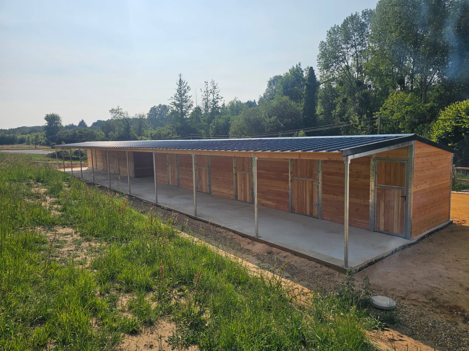 Pro Horse Box with 3 m Canopy – Galvanised Steel Front and Douglas Fir Timber
