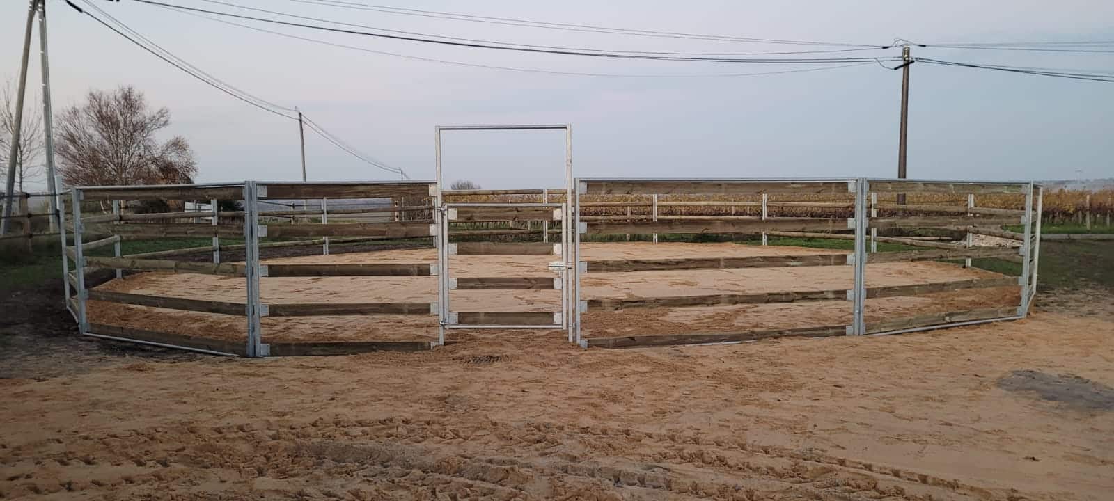 Timber & Galvanised Lunging Ring – Modular and Relocatable