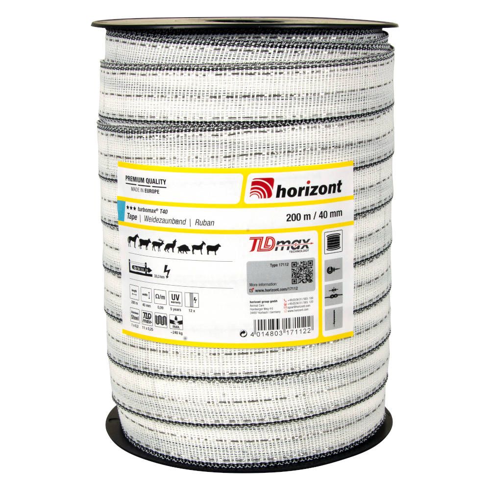 TURBOMAX T40 200 m (approx. 656 ft) Electric Fence Tape