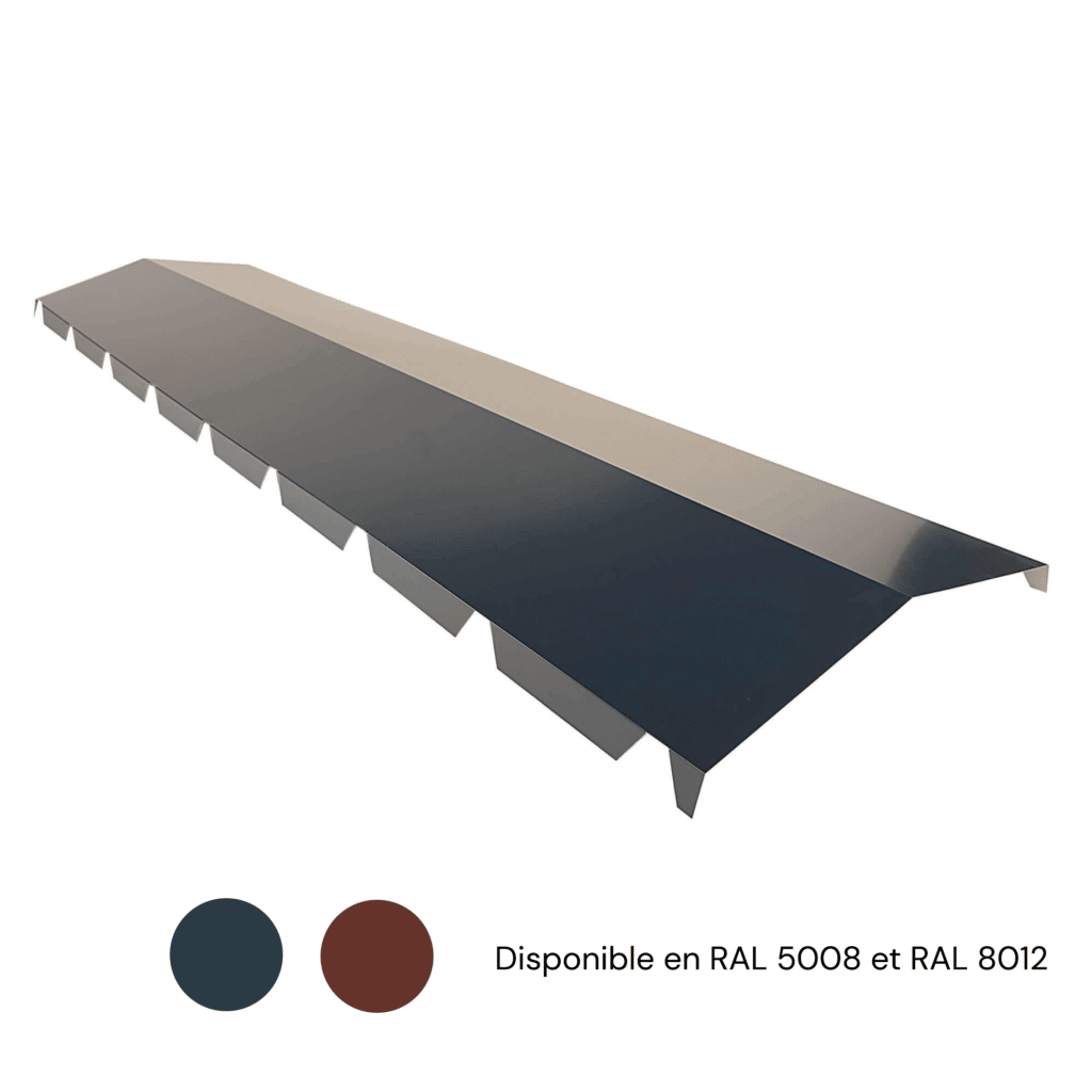 Ridge cap for steel sheet roofing