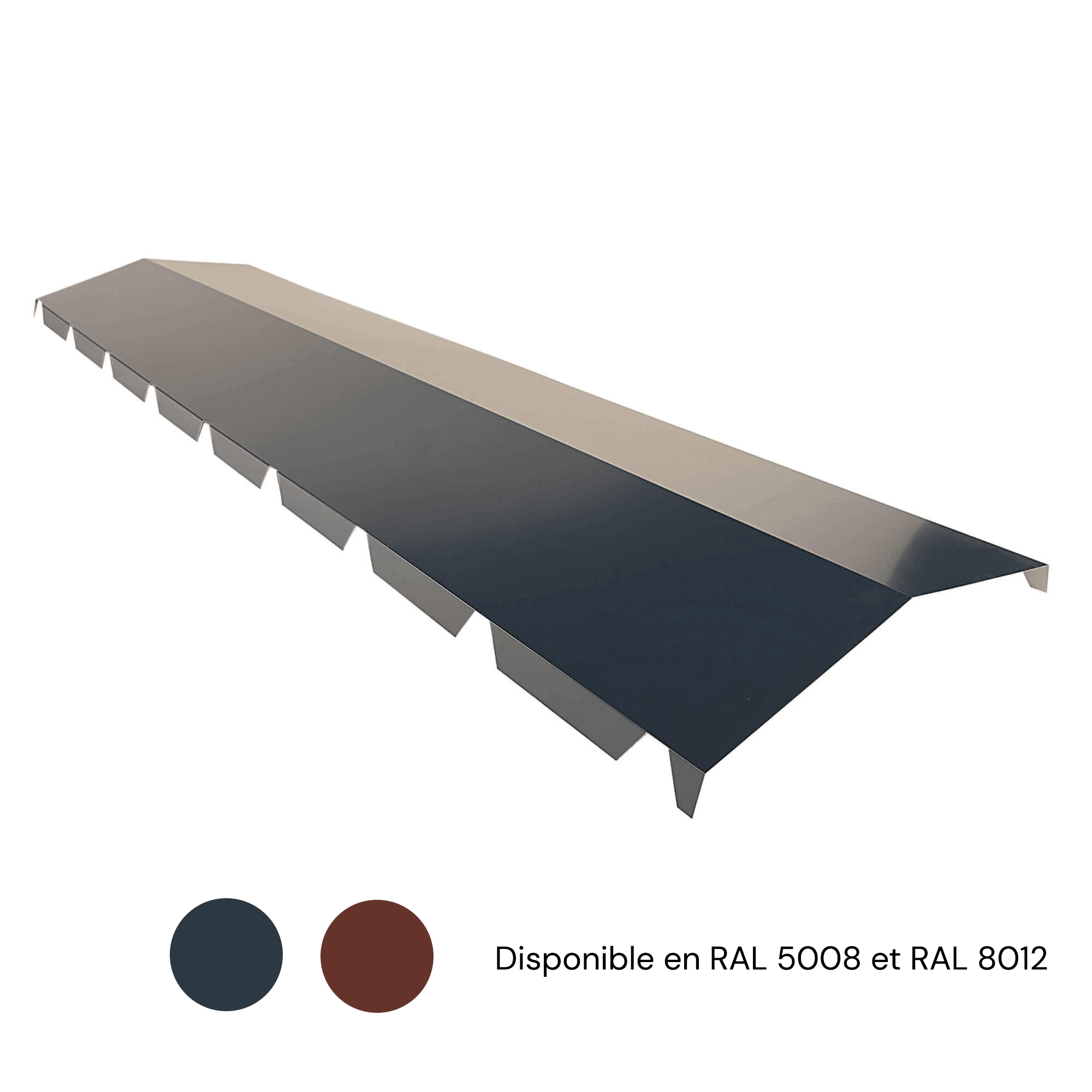 Ridge cap for steel sheet roofing