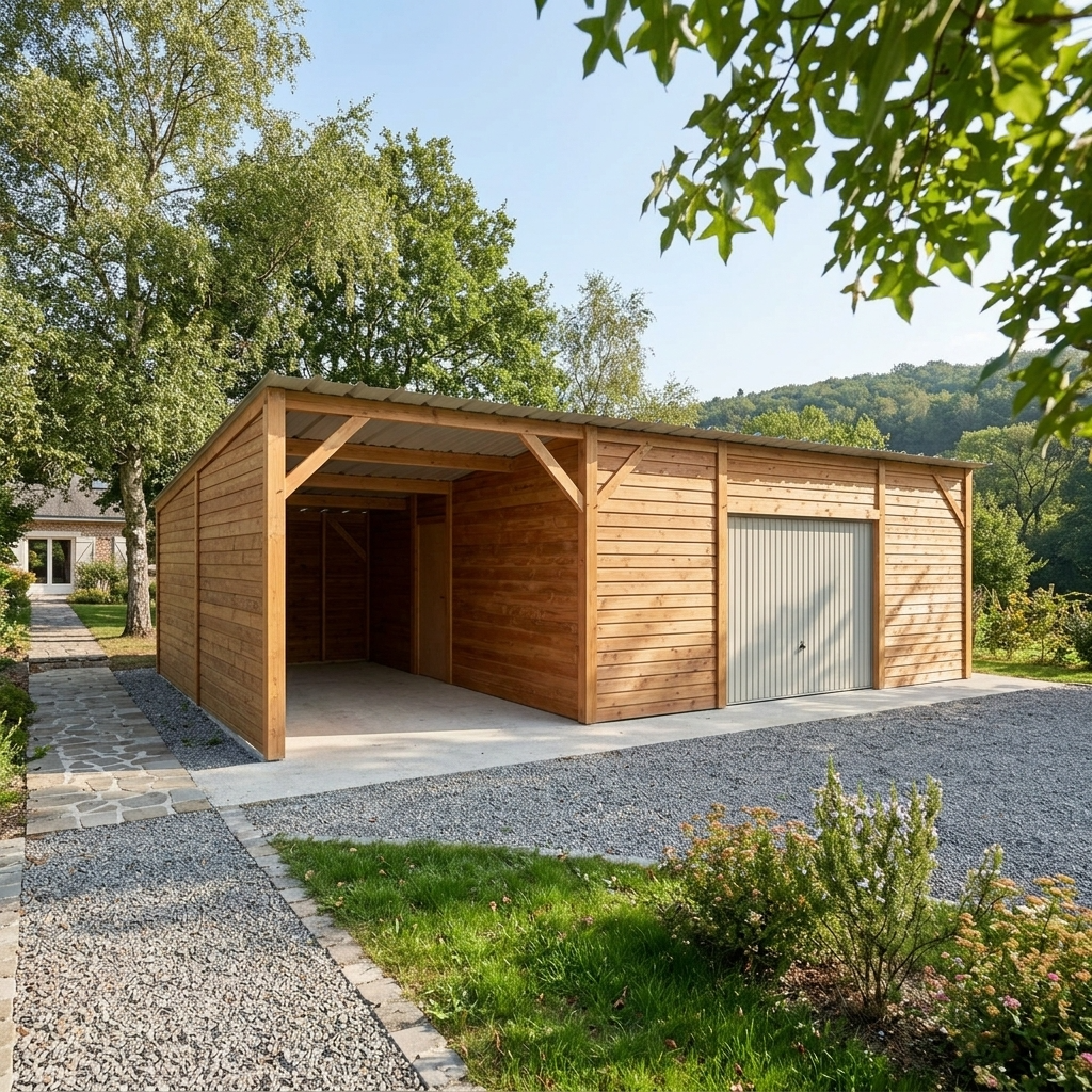 Douglas Fir Timber Carport Garage