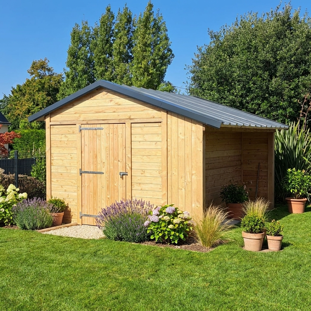 LCI CHEVAL Garden Shed with Log Store
