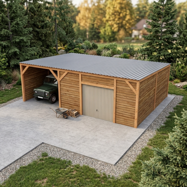 Douglas Fir Timber Carport Garage