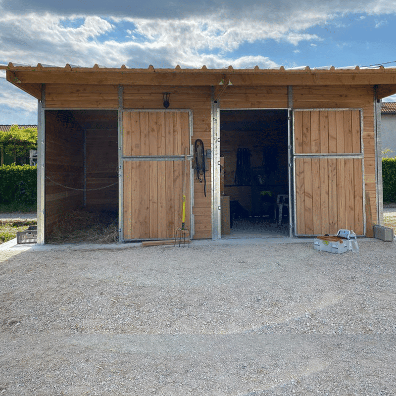 2 Horse Stables in a Row