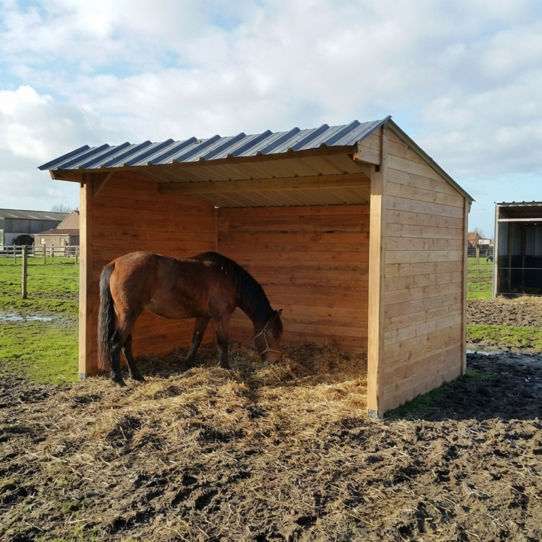 Double pitch field horse shelter