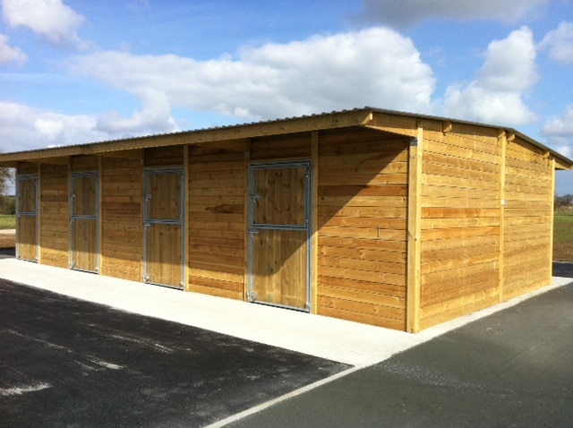 8 Back-to-Back French Douglas Fir Horse Stables