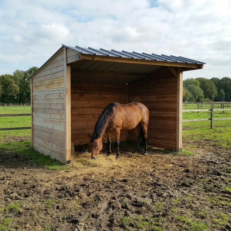 Double pitch field horse shelter