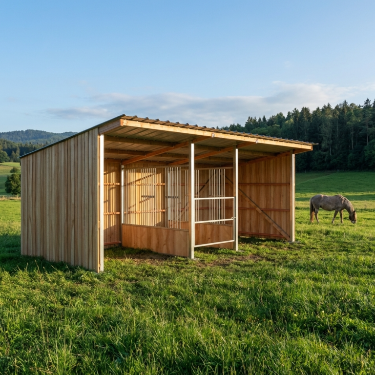 ECO Double Horse Shelter with Central Hay Feeder