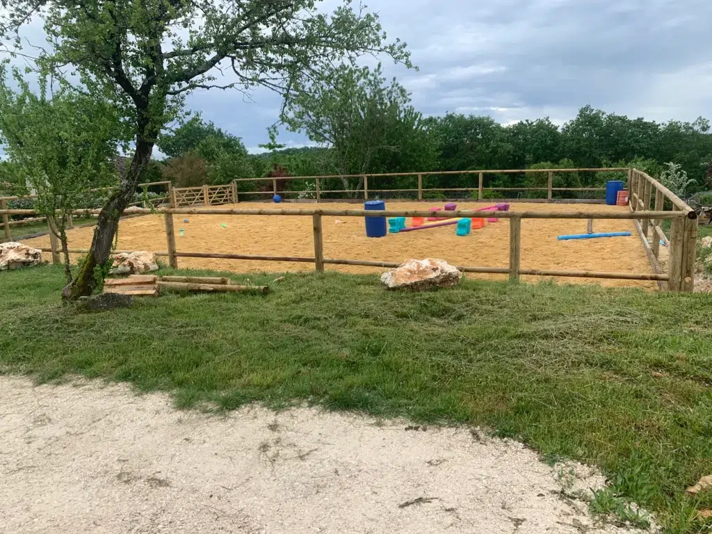 Douglas Fir Timber Edging for Sand Riding Arenas