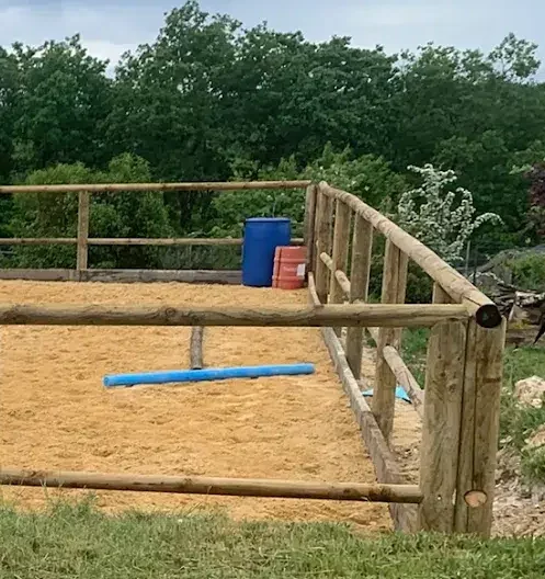Douglas Fir Timber Edging for Sand Riding Arenas