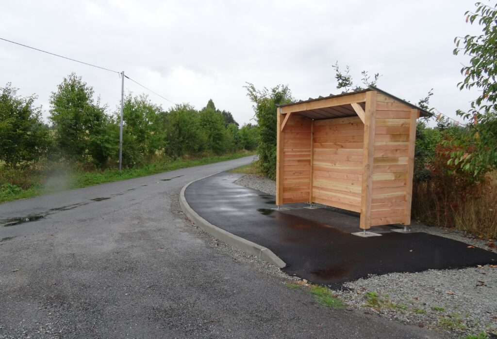 LCI Cheval Bespoke Douglas fir bus shelters