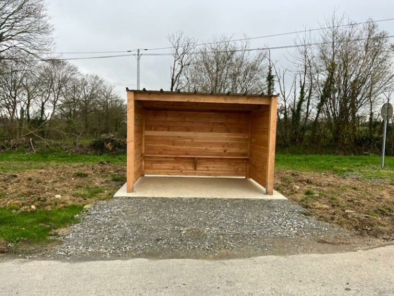 LCI Cheval Bespoke Douglas fir bus shelters