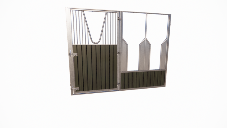 Resin Stable Front with Swan Neck Hinged Door and Self-Feeder