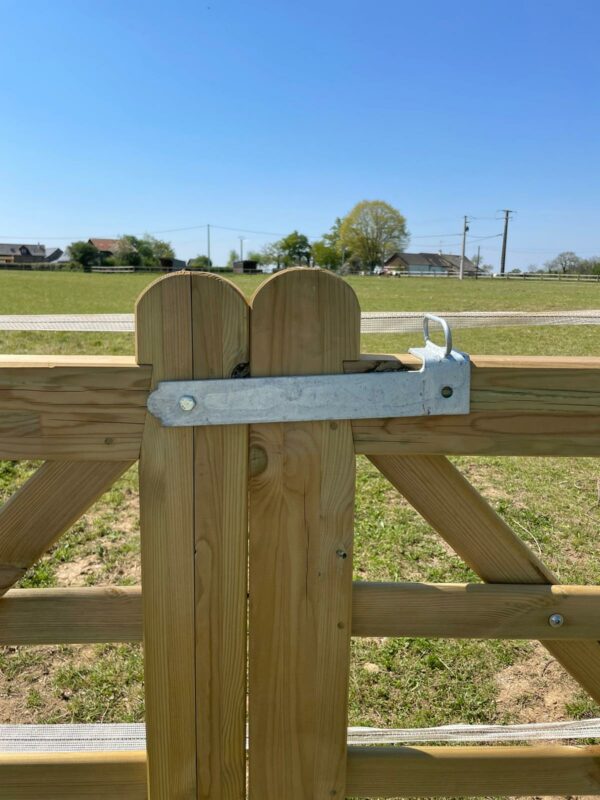 Swing Gate Latch Installed on a Double Timber Gate