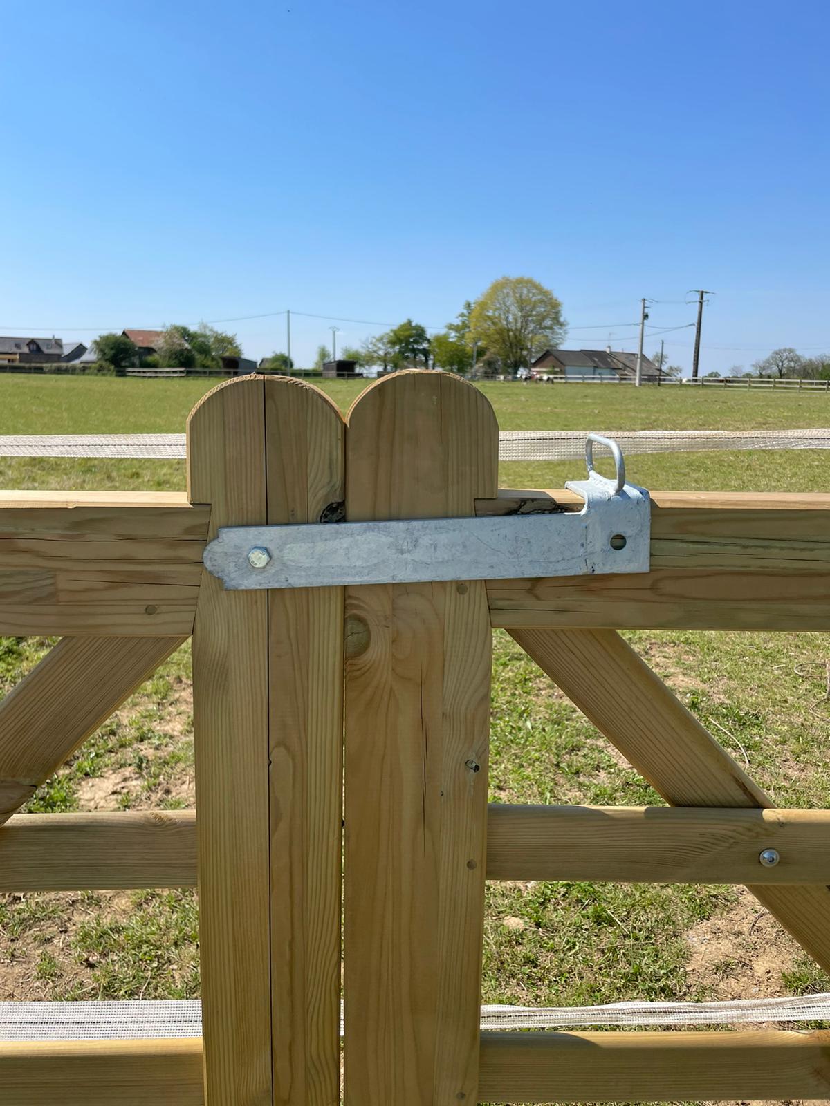 Swing Gate Latch Installed on a Double Timber Gate