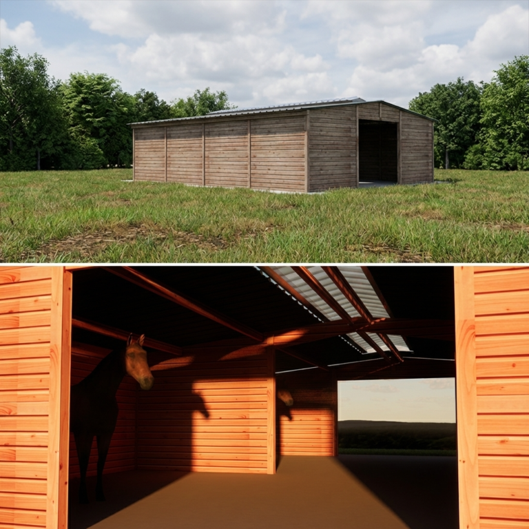 Large Stabling Shelter for Horses