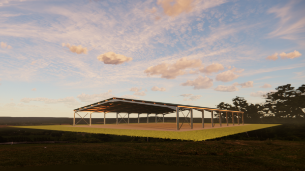 25 × 40 m (approx. 82 × 131 ft) Steel Frame for Indoor Riding Arena