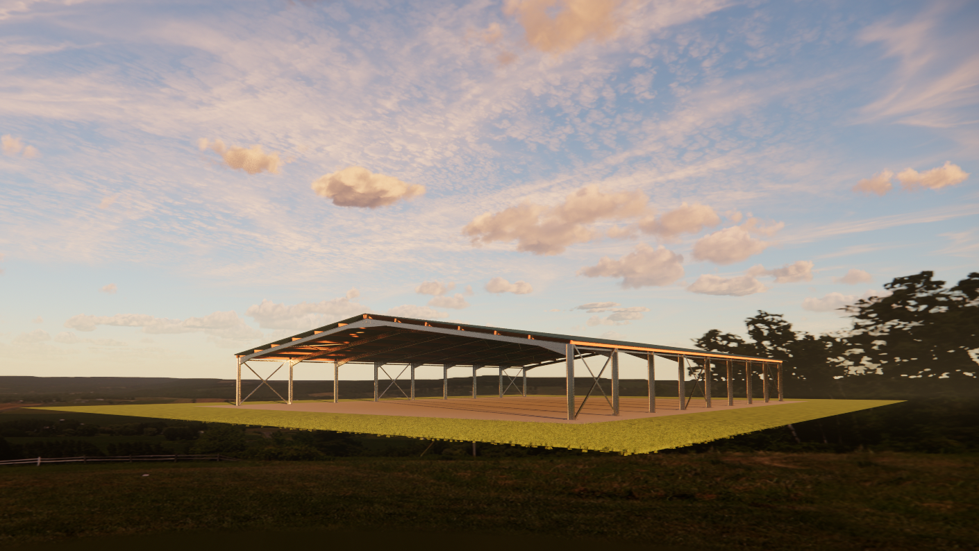 25 × 40 m (approx. 82 × 131 ft) Steel Frame for Indoor Riding Arena