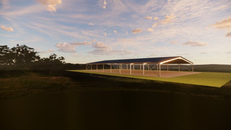 25 × 40 m (approx. 82 × 131 ft) Steel Frame for Indoor Riding Arena