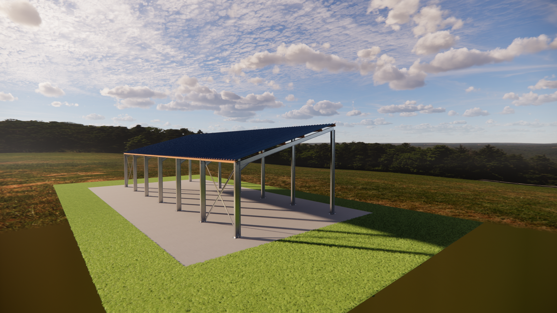 Professional steel frame for agricultural buldings an dindoor riding arenas