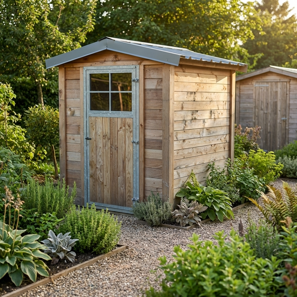 48mm (approx. 1.89 in) Douglas fir garden shed