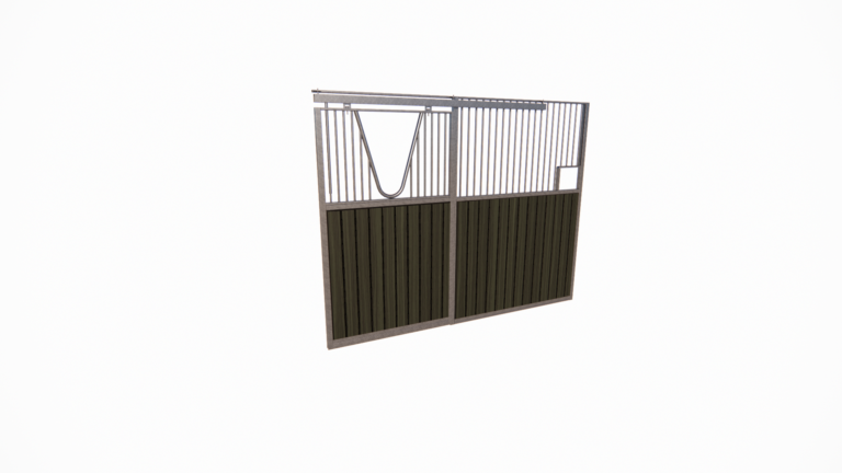 STABLE FRONT WITH SLIDING DOOR, SWAN-NECK AND RESIN