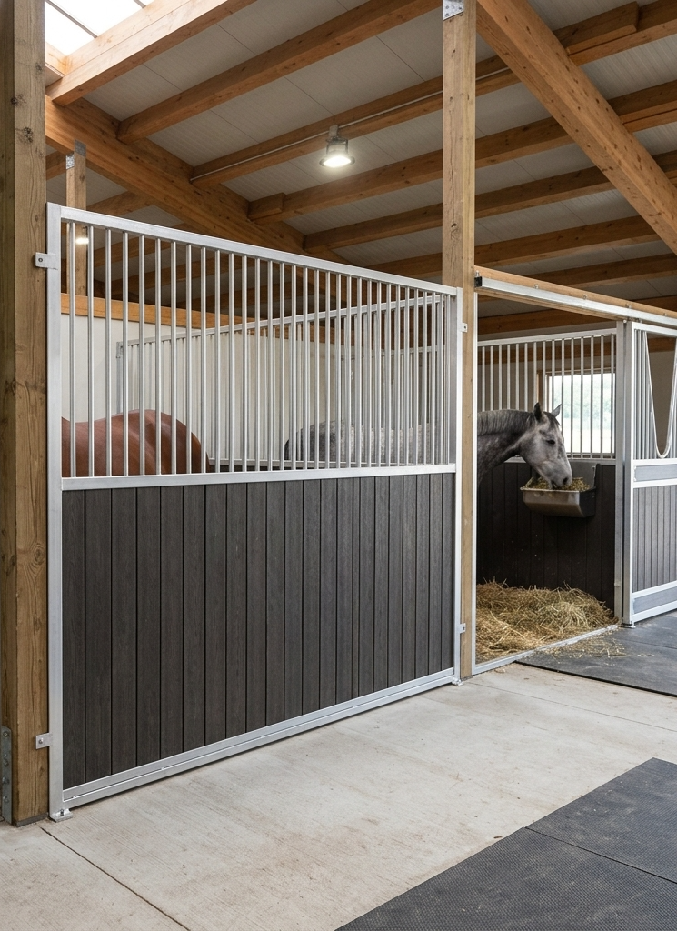 Resin stable divider with mesh
