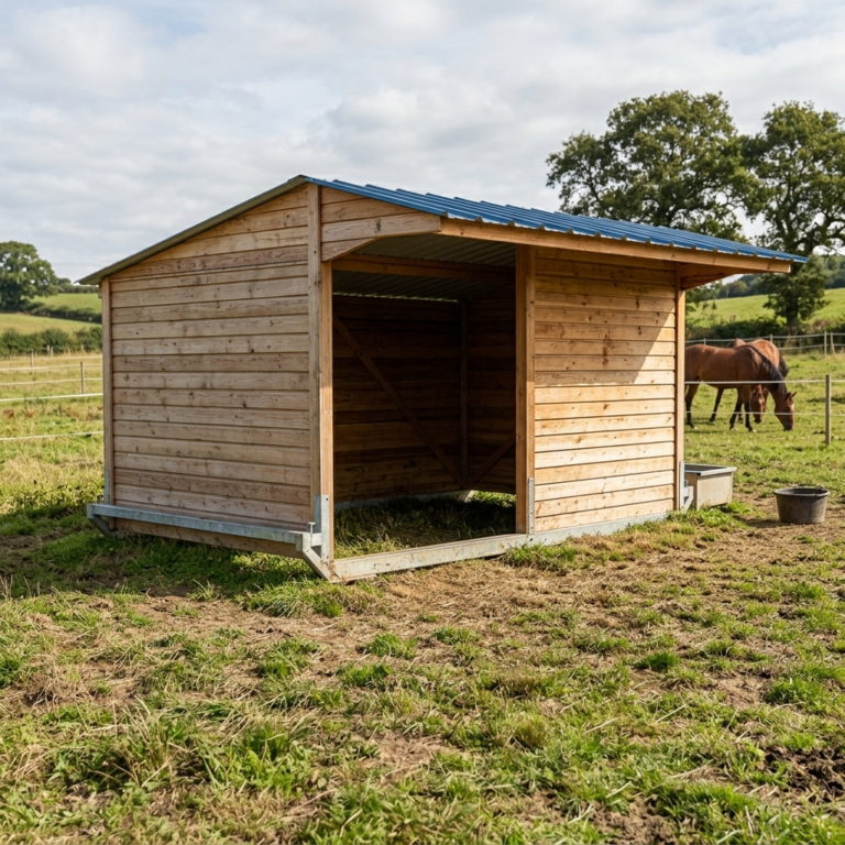 Relocatable Horse Field Shelter with Side Extension
