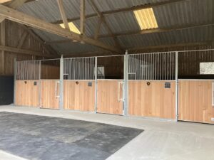 Stable Front with Open Mesh Upper Section and Single Hinged Door